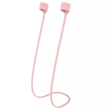 Ремешок для наушников для AirPods 1 2 3 Pro, силиконовый держатель для веревки с защитой от потери (розовый)