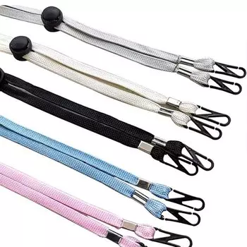 Ремешок для очков, цепочка для очков для женщин и мужчин, подарки, очки, веревка, маска, ремешок на шею, регулируемая цепочка, простой в использовании, высокое качество, 5 шт., ручная работа бежевый