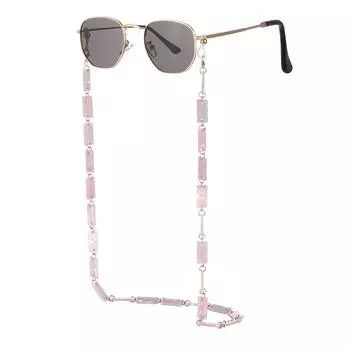 Ремешок для очков вокруг шеи, цепочки для солнцезащитных очков для женщин, акриловая цепочка для маски, держатель для черепаховой маски Pink
