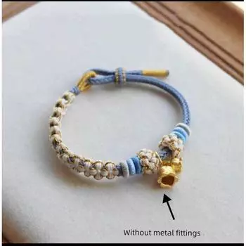 Ремешок для переноски Lily Плетеные полуфабрикаты Нанизывание бусин Xiaohongshu Самые продаваемые Свежие бусины Нанизывание Плетеный ручной ремешок для переноски 24cm Gray blue purple orchid hand rope