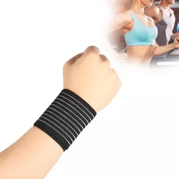 Ремешок для поддержки запястья для тенниса, удобный дышащий компрессионный ремень, подходящий для бадминтона и боулинга белый