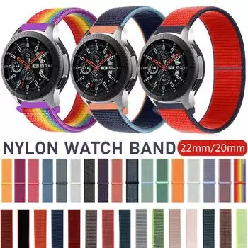 Ремешок для Samsung Galaxy Watch 46 мм 42 мм Gear S3 Frontier Active 2 40 мм 44 мм S2 для часов huawei 3 gt 2 2e pro Amazfit Bip нейлоновые спортивные ремешки 20mm watch band