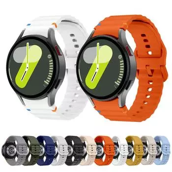 Ремешок для Samsung Galaxy Watch FE 4 5 6 40 мм 42 мм 46 мм Белый официальный волнистый ремешок подходит унисекс для Galaxy Watch 7 40 мм 44 мм Galaxy Watch 7 40mm белый