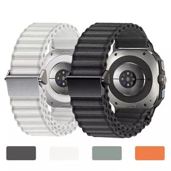 Ремешок для Samsung Galaxy Watch Ultra 47 мм, спортивный, внедорожный, регулируемый, плетеный, эластичный ремешок для Galaxy Watch Ultra 47 мм Galaxy watch Ultra чёрный