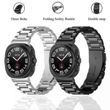 Ремешок для Samsung Galaxy Watch Ultra 47 мм, металлический браслет из нержавеющей стали, мужские и женские аксессуары или ремешок для часов Galaxy Watch Ultra Galaxy Watch Ultra чёрный