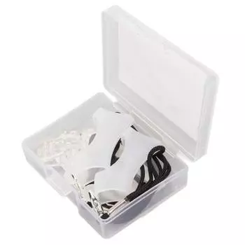 Ремешок для слухового аппарата, прозрачный зажим, черный нейлоновый шнур, держатель для слухового аппарата, большое двойное ухо Double Ear