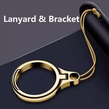 Ремешок для сотового телефона для iPhone 16, простой держатель для сотового телефона для iPhone 16Pro, держатель 2-в-1, ремешок для сотового телефона, металлические подставки для сотовых телефонов чёрный