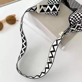 Ремешок для сумки через плечо с геометрическим принтом, контрастный цвет, высокая прочность, отличная несущая способность, ремень для сумки, аксессуары для сумки через плечо зелёный