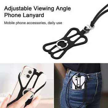 Ремешок для телефона Гибкий быстросъемный износостойкий монтаж Простая универсальная веревка для ремешка для мобильного телефона