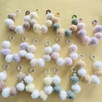 Ремешок для телефона, подвеска в виде шарика шерсти, зимний шерстяной браслет, телефон, универсальная цепочка для переноски, шнурок для мобильного телефона