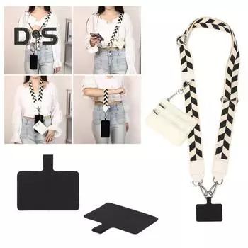 Ремешок для телефона с чехлом на молнии, регулируемый дизайн, износостойкий, широкое применение, кошелек, сумка через плечо, ремешок для телефона чёрный