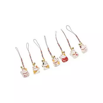 Ремешок для телефона с изображением кота на удачу из полиэстера, китайский стиль, цепочка для телефона с изображением кота на удачу, подарок детям на день рождения Style A