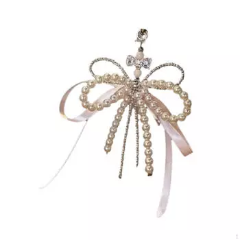 Ремешок для телефона с подвеской в виде банта из бисера, модный брелок для ключей, шнурок для украшения бутылки с водой