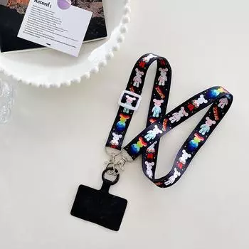 Ремешок для телефона с рисунком Дональда Дака, устойчивый к потере, регулируемый, длинный, через плечо, шейный ремешок, подвеска для камеры для iPhone, Huawei, Xiaomi, Samsung