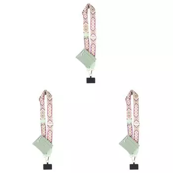 Ремешок для телефона с сумочкой на молнии, шнурок для ношения через плечо для телефона (зеленый)