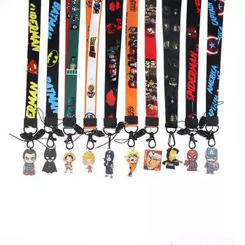 Ремешок для телефона с супергероем в стиле аниме, брелок для телефона, подвесная цепочка, анти-потерянный декор