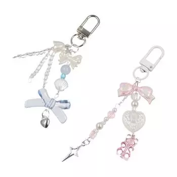 Ремешок для телефона с узлом из бисера, подвеска, цепочка для телефона, подвеска для телефона Y2K, брелок для ключей 12