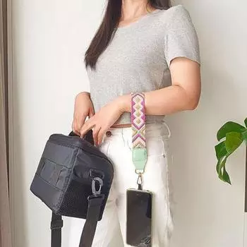 Ремешок для телефона Yousheng с карманом на молнии, регулируемый дизайн, износостойкий, широкое применение, кошелек, сумка через плечо, ремешок для телефона