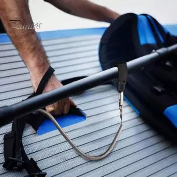 Ремешок для удочки, регулируемый, прочный, выдвижной, спиральный, страховочный трос, ремень, поводок для весла для каяка, рыболовный A
