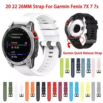 Ремешок для умных часов 20, 22, 26 мм для Garmin Fenix 7x7 7s 6x6 Pro 6s 5x5 5s plus 3 3HR, быстросъемный браслет для смарт-часов