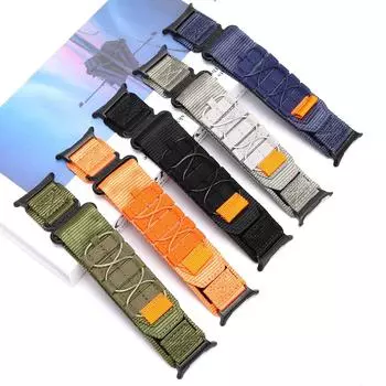 Ремешок для умных часов No Gaps для Samsung Galaxy Watch 7 Ultra 47 мм, нейлоновый ремешок для Samsung GALAXY 7ULTRA 47 мм, ремешок для часов Samsung Ultra 47mm чёрный