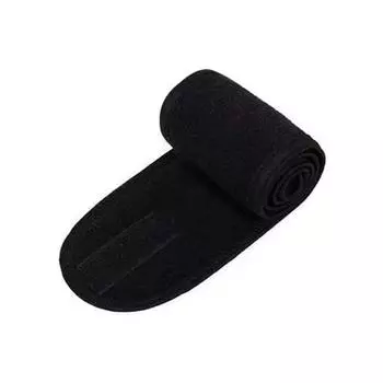 Ремешок для волос с регулируемой застежкой-липучкой Удобная бархатная ткань Быстрое впитывание Макияж Купание Одевание Упражнения Повязка для волос чёрный