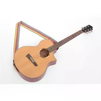 Ремешок для всех видов гитар, регулируемый стиль плетения с вышивкой/укулеле с головкой из натуральной кожи