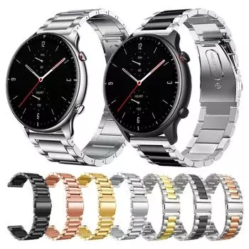 Ремешок, для Xiaomi Amazfit GTR 2 2e, металлический ремешок, браслет GTS GTR2, для Huami Amazfit Stratos 3, умные часы, ремешки на запястье, ремешок для часов