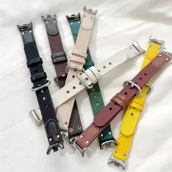 Ремешок для Xiaomi Band 8, плетеный браслет, кожаный нейлоновый ремешок для часов для Xiaomi Mi 8, сменный браслет Miband 8, аксессуары для ремня