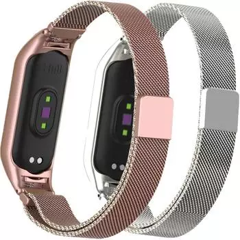 Ремешок для Xiaomi Mi Band 4 5 6, магнитный металлический браслет на запястье, браслет из нержавеющей стали Pulseira MIband для mi Band 6 Mi Band 5 4 3, браслет