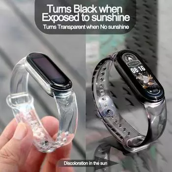 Ремешок для Xiaomi Mi Band 6 5 4 3, сменный браслет для Mi Band5, браслет из ТПУ с защитой от пота, сменный ремешок для Miband Mi, ремешки для часов For Mi band 3 4 прозрачный