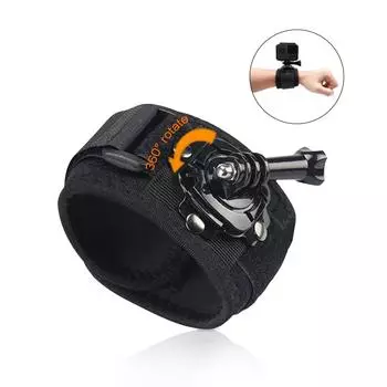 Ремешок для запястья с вращением на 360 градусов для Gopro Hero 10 9 8 5 Xiaomi Yi Insta Holder Велосипедное крепление Аксессуары для камеры