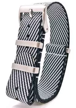 Ремешок EUROPEAN NATO 18мм 20мм ремешок для часов (Черно-белые полосы, 20 мм)