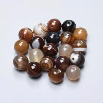 Ремешок из бусин DIY Каменные бусины-разделители Цепь для мобильного телефона для ювелирных изделий 4/6/8/10/12 мм Полосатые агатовые аксессуары DIY Изготовление ювелирных изделий Ремешок из бисера 4mm