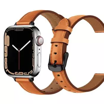Ремешок из кожи для часов Apple Watch Band 38/40/41MM 42/44/45MM Браслет для iWatch 8 7 3 4 5 6 SE 49mm Smartwatch Аксессуары 38mm