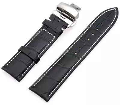 Ремешок из кожи Dot Town Watch из телячьей кожи Mido Seiko Tissot Тип крепления Many LB144-BKw18 [Товар]
