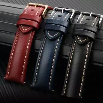 Ремешок из натуральной коровьей кожи для Omega x Swatch Moonswatch, пряжка из нержавеющей стали, 20 мм, лунные часы, ретро, мужские сменные браслеты