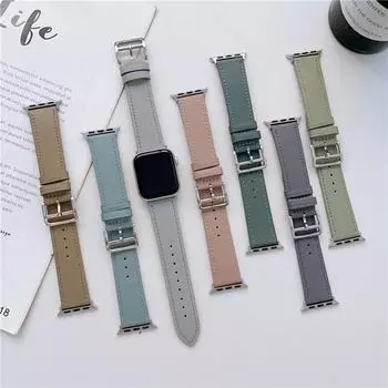 Ремешок из натуральной кожи для Apple Watch Ultra 49 мм серии 8/7/SE/6/5/4/3/2/1 41 мм 45 мм 38 мм 42 мм 40 мм 44 мм Сменный ремешок для часов