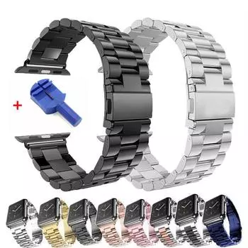 Сменный браслет из нержавеющей стали для Apple Watch, 1 шт., 38 мм, 40 мм, 41 мм, 42 мм, 44 мм, 45 мм, 49 мм, для Apple Watch, ремешок Ultra 8, 7, 6, 5, 4, 3, 2, 1 SE, ремешок 38mm or 40mm or 41mm