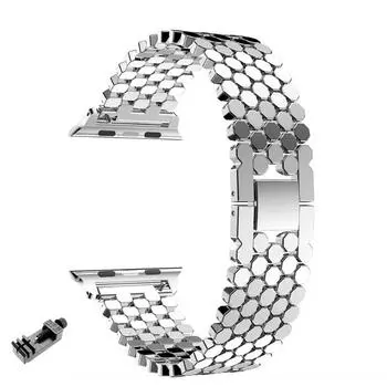 Ремешок из нержавеющей стали для Apple Watch 10 9 8 7 42 мм 46 41 мм 45 Ultra 2 49 мм 40 44 мм браслет для IWatch 6 5 4 SE 38 мм 38mm