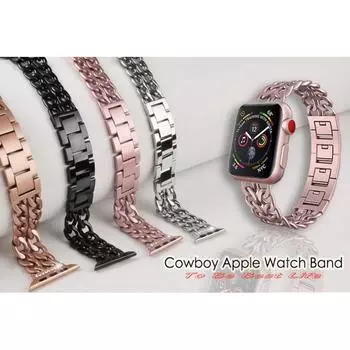 Ремешок из нержавеющей стали для Apple Watch UItra 49 мм 8 7 6 5 4 45 мм 41 мм 40 мм 44 мм, браслет с металлическими звеньями для серии iwatch 42 мм 38 мм for 38mm 40mm 41mm розового золота