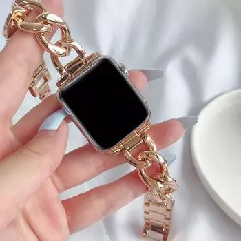 Ремешок из нержавеющей стали для Apple Watch 6 4 Se 7, ремешок 44 мм, 42 мм, 45 мм 38/41 для Apple Watch Series 5, 40 мм, ремешок, браслет, ремень