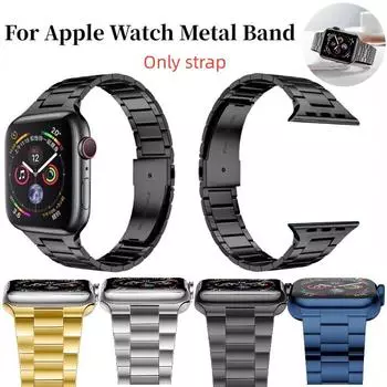 Ремешок из нержавеющей стали для Apple Watch, ремешок 38 мм, 42 мм, металлический ремешок, 40 мм, 44 мм, спортивный браслет для iWatch Series 7/6/SE/5/4/3/2