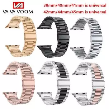Ремешок из нержавеющей стали для Apple Watch 44 мм, 42 мм, 40 мм, 38 мм, сменный ремешок для браслета iwatch 7, 6, 5, 4, 3, 2, 1 SE, ремешок 45 мм, 41 мм, аксессуары для браслета 38mm or 40mm or 41mm серебряный