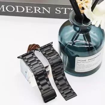 Ремешок из нержавеющей стали для Apple Watch 45 мм 41 мм 42 40 мм 44 мм Металлический браслет для часов iWatch Series 9 8 7 6 5 se 4 Ultra 2 49 мм 38mm 40mm 41mm розового золота