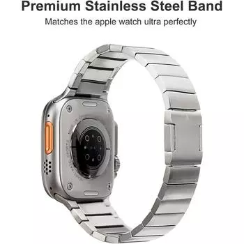 Ремешок из нержавеющей стали для Apple Watch Band 49 мм 45 мм 44 мм 42 мм металлический магнитный браслет IWatch Series Ultra 2 8 7 6 SE Bands 42mm 44mm 45mm 49mm