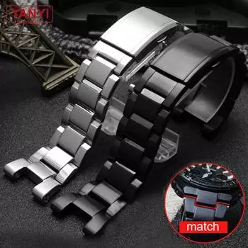Ремешок из нержавеющей стали для часов Casio G-Shock GST-210 GST-W300 GST-400G GST-B100 S100D/S110D/W110, металлический ремешок, браслет