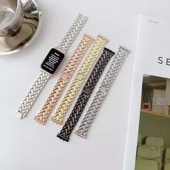 Ремешок из нержавеющей стали для Samsung Galaxy Fit3, металлический браслет для Galaxy Fit 3 SM-R390, сменные аксессуары для браслета For Samsung Galaxy Fit 3 чёрный