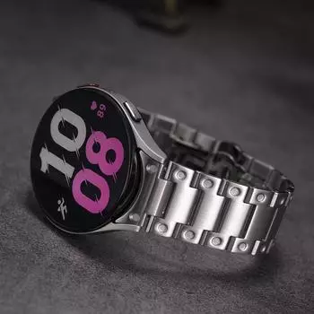 Ремешок из нержавеющей стали для Samsung Galaxy Watch 6 4 Classic 5 pro 47 мм 43 мм 44 мм 40 мм без зазоров металлический браслет Galaxy Watch 6 ремешок