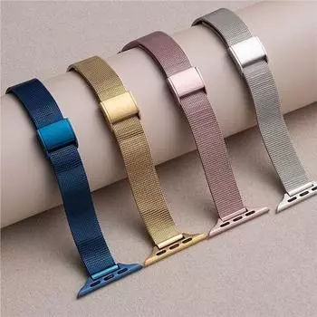 Ремешок из нержавеющей стали «Миланская» для iWatch от Apple 14mm серебряный